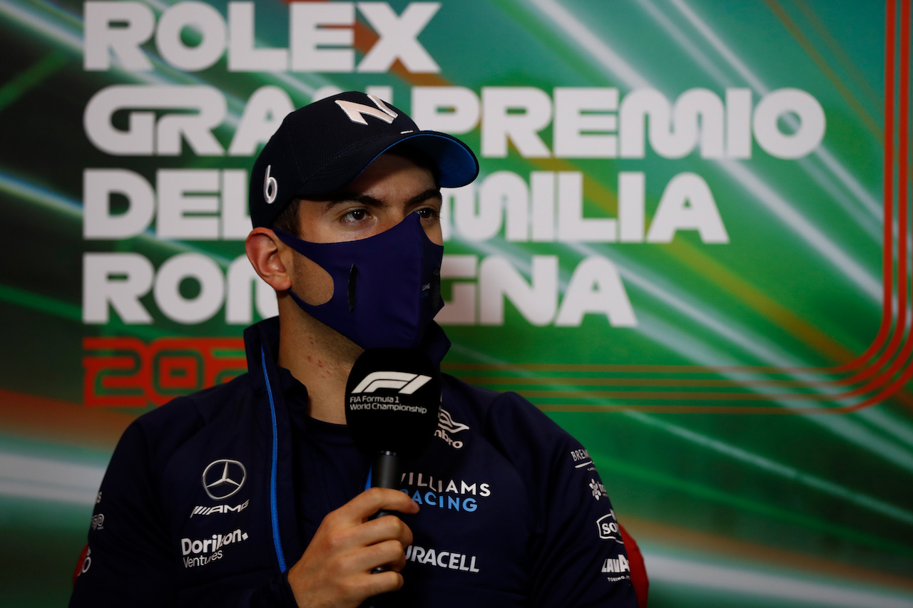 GP EMILIA ROMAGNA, Nicholas Latifi (CDN) Williams Racing in the FIA Press Conference.
22.04.2022. Formula 1 World Championship, Rd 4, Emilia Romagna Grand Prix, Imola, Italy, Qualifiche Day.
- www.xpbimages.com, EMail: requests@xpbimages.com © Copyright: XPB Images