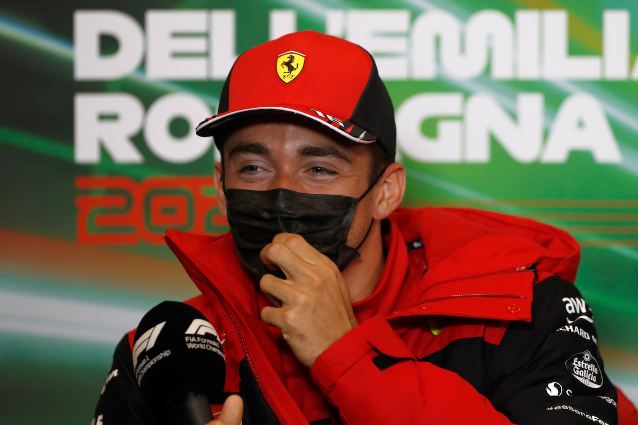 GP EMILIA ROMAGNA, Charles Leclerc (MON) Ferrari in the FIA Press Conference.
22.04.2022. Formula 1 World Championship, Rd 4, Emilia Romagna Grand Prix, Imola, Italy, Qualifiche Day.
- www.xpbimages.com, EMail: requests@xpbimages.com © Copyright: XPB Images