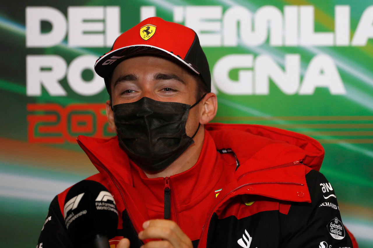 GP EMILIA ROMAGNA, Charles Leclerc (MON) Ferrari in the FIA Press Conference.
22.04.2022. Formula 1 World Championship, Rd 4, Emilia Romagna Grand Prix, Imola, Italy, Qualifiche Day.
- www.xpbimages.com, EMail: requests@xpbimages.com © Copyright: XPB Images