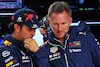 GP EMILIA ROMAGNA, (L to R): Sergio Perez (MEX) Red Bull Racing e Christian Horner (GBR) Red Bull Racing Team Principal.
22.04.2022. Formula 1 World Championship, Rd 4, Emilia Romagna Grand Prix, Imola, Italy, Qualifiche Day.
- www.xpbimages.com, EMail: requests@xpbimages.com © Copyright: Batchelor / XPB Images