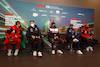 GP EMILIA ROMAGNA, (L to R): Charles Leclerc (MON) Ferrari; George Russell (GBR) Mercedes AMG F1; Valtteri Bottas (FIN) Alfa Romeo F1 Team; Max Verstappen (NLD) Red Bull Racing; e Carlos Sainz Jr (ESP) Ferrari, in the FIA Press Conference.
22.04.2022. Formula 1 World Championship, Rd 4, Emilia Romagna Grand Prix, Imola, Italy, Qualifiche Day.
- www.xpbimages.com, EMail: requests@xpbimages.com © Copyright: XPB Images