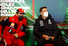 GP EMILIA ROMAGNA, (L to R): Charles Leclerc (MON) Ferrari e George Russell (GBR) Mercedes AMG F1 in the FIA Press Conference.
22.04.2022. Formula 1 World Championship, Rd 4, Emilia Romagna Grand Prix, Imola, Italy, Qualifiche Day.
- www.xpbimages.com, EMail: requests@xpbimages.com © Copyright: XPB Images