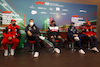 GP EMILIA ROMAGNA, (L to R): Charles Leclerc (MON) Ferrari; George Russell (GBR) Mercedes AMG F1; Valtteri Bottas (FIN) Alfa Romeo F1 Team; Max Verstappen (NLD) Red Bull Racing; e Carlos Sainz Jr (ESP) Ferrari, in the FIA Press Conference.
22.04.2022. Formula 1 World Championship, Rd 4, Emilia Romagna Grand Prix, Imola, Italy, Qualifiche Day.
- www.xpbimages.com, EMail: requests@xpbimages.com © Copyright: XPB Images