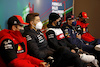 GP EMILIA ROMAGNA, (L to R): Charles Leclerc (MON) Ferrari; George Russell (GBR) Mercedes AMG F1; Valtteri Bottas (FIN) Alfa Romeo F1 Team; Max Verstappen (NLD) Red Bull Racing; e Carlos Sainz Jr (ESP) Ferrari, in the FIA Press Conference.
22.04.2022. Formula 1 World Championship, Rd 4, Emilia Romagna Grand Prix, Imola, Italy, Qualifiche Day.
- www.xpbimages.com, EMail: requests@xpbimages.com © Copyright: XPB Images