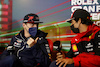 GP EMILIA ROMAGNA, (L to R): Max Verstappen (NLD) Red Bull Racing e Carlos Sainz Jr (ESP) Ferrari in the FIA Press Conference.
22.04.2022. Formula 1 World Championship, Rd 4, Emilia Romagna Grand Prix, Imola, Italy, Qualifiche Day.
- www.xpbimages.com, EMail: requests@xpbimages.com © Copyright: XPB Images