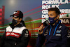 GP EMILIA ROMAGNA, (L to R): Guanyu Zhou (CHN) Alfa Romeo F1 Team e Alexander Albon (THA) Williams Racing in the FIA Press Conference.
22.04.2022. Formula 1 World Championship, Rd 4, Emilia Romagna Grand Prix, Imola, Italy, Qualifiche Day.
- www.xpbimages.com, EMail: requests@xpbimages.com © Copyright: XPB Images