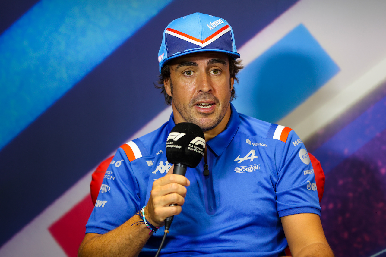 GP FRANCIA, Fernando Alonso (ESP) Alpine F1 Team in the FIA Press Conference.
21.07.2022. Formula 1 World Championship, Rd 12, French Grand Prix, Paul Ricard, France, Preparation Day.
- www.xpbimages.com, EMail: requests@xpbimages.com © Copyright: XPB Images