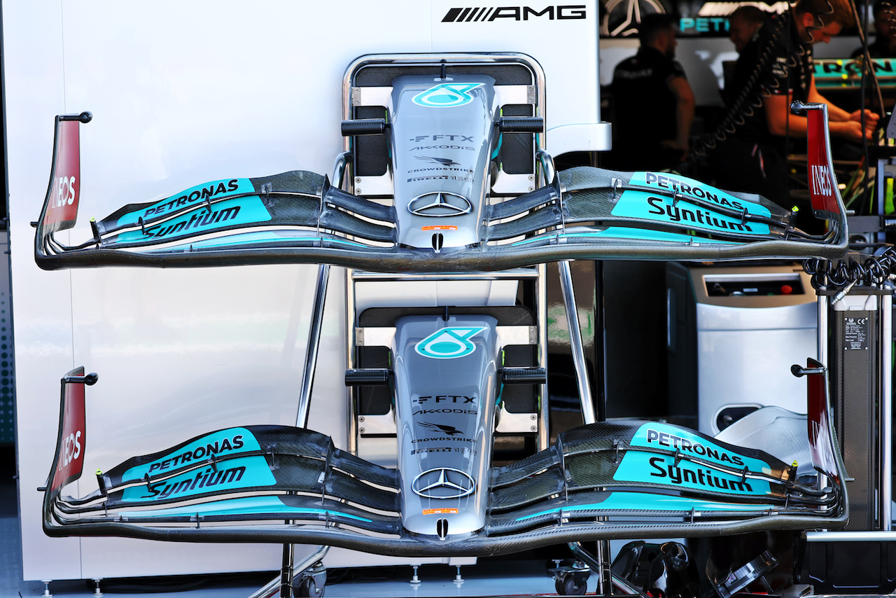 GP FRANCIA, Mercedes AMG F1 W13 front wings.
21.07.2022. Formula 1 World Championship, Rd 12, French Grand Prix, Paul Ricard, France, Preparation Day.
- www.xpbimages.com, EMail: requests@xpbimages.com © Copyright: Batchelor / XPB Images