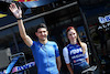 GP FRANCIA, Evita Muzic (FRA), professionnel cycliste from Team FDG e Esteban Ocon (FRA), Alpine F1 Team 
21.07.2022. Formula 1 World Championship, Rd 12, French Grand Prix, Paul Ricard, France, Preparation Day.
- www.xpbimages.com, EMail: requests@xpbimages.com ¬© Copyright: Charniaux / XPB Images