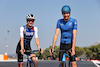 GP FRANCIA, (L to R): Evita Muzic (FRA) Professional Cyclist rides the circuit with Esteban Ocon (FRA) Alpine F1 Team.
21.07.2022. Formula 1 World Championship, Rd 12, French Grand Prix, Paul Ricard, France, Preparation Day.
- www.xpbimages.com, EMail: requests@xpbimages.com © Copyright: Moy / XPB Images