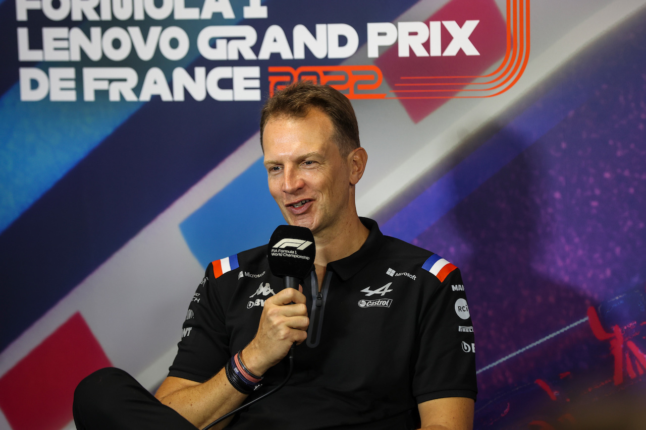 GP FRANCIA, Laurent Rossi (FRA) Alpine Chief Executive Officer in the FIA Press Conference.
23.07.2022. Formula 1 World Championship, Rd 12, French Grand Prix, Paul Ricard, France, Qualifiche Day.
- www.xpbimages.com, EMail: requests@xpbimages.com © Copyright: XPB Images
