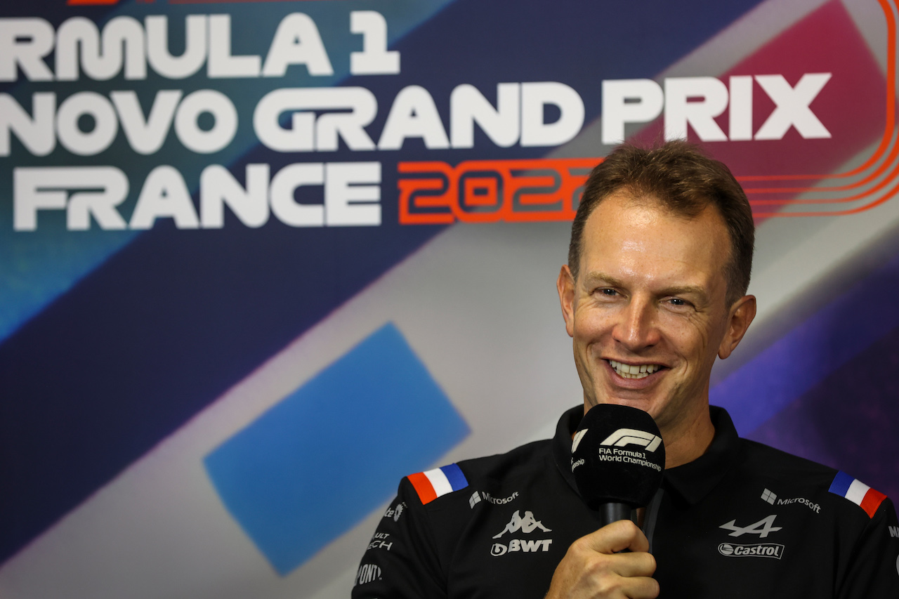 GP FRANCIA, Laurent Rossi (FRA) Alpine Chief Executive Officer in the FIA Press Conference.
23.07.2022. Formula 1 World Championship, Rd 12, French Grand Prix, Paul Ricard, France, Qualifiche Day.
- www.xpbimages.com, EMail: requests@xpbimages.com © Copyright: XPB Images