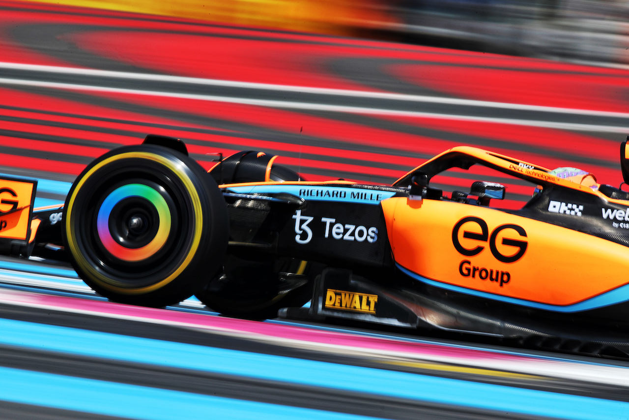 GP FRANCIA, Daniel Ricciardo (AUS) McLaren MCL36.
23.07.2022. Formula 1 World Championship, Rd 12, French Grand Prix, Paul Ricard, France, Qualifiche Day.
 - www.xpbimages.com, EMail: requests@xpbimages.com © Copyright: Coates / XPB Images
