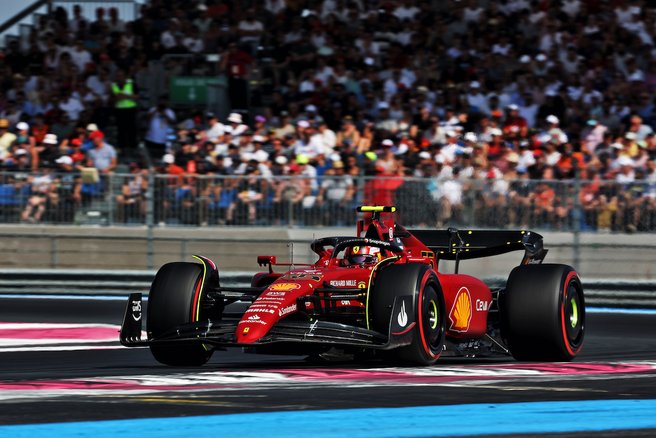 GP FRANCIA, Carlos Sainz Jr (ESP) Ferrari F1-75.
23.07.2022. Formula 1 World Championship, Rd 12, French Grand Prix, Paul Ricard, France, Qualifiche Day.
- www.xpbimages.com, EMail: requests@xpbimages.com © Copyright: Bearne / XPB Images