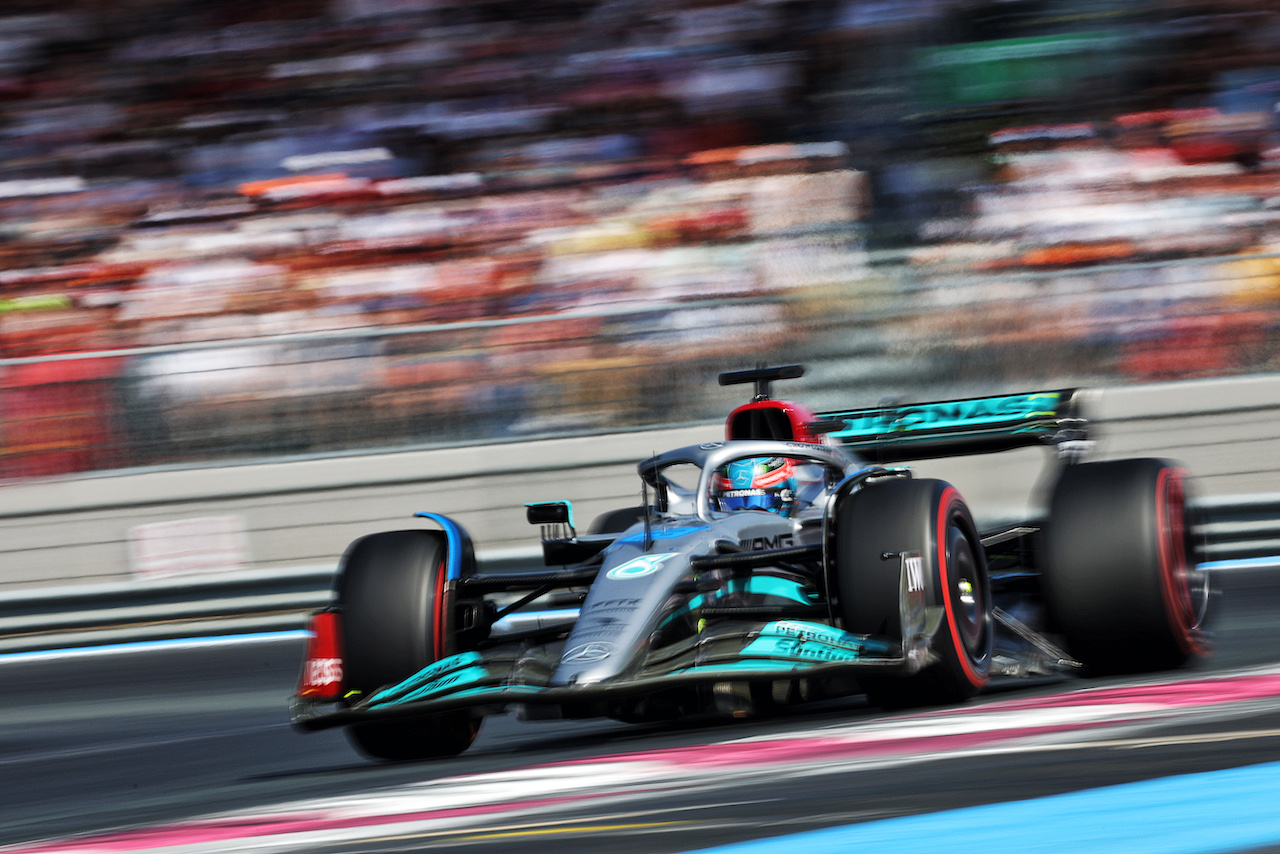 GP FRANCIA, George Russell (GBR) Mercedes AMG F1 W13.
23.07.2022. Formula 1 World Championship, Rd 12, French Grand Prix, Paul Ricard, France, Qualifiche Day.
- www.xpbimages.com, EMail: requests@xpbimages.com © Copyright: Bearne / XPB Images