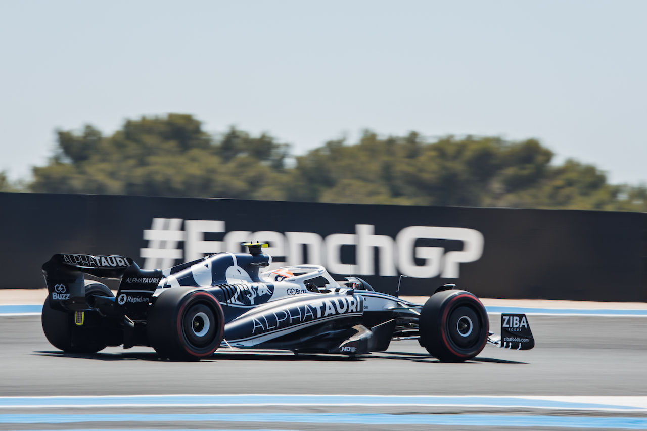 GP FRANCIA, Yuki Tsunoda (JPN) AlphaTauri AT03.
22.07.2022. Formula 1 World Championship, Rd 12, French Grand Prix, Paul Ricard, France, Practice Day.
- www.xpbimages.com, EMail: requests@xpbimages.com © Copyright: Bearne / XPB Images