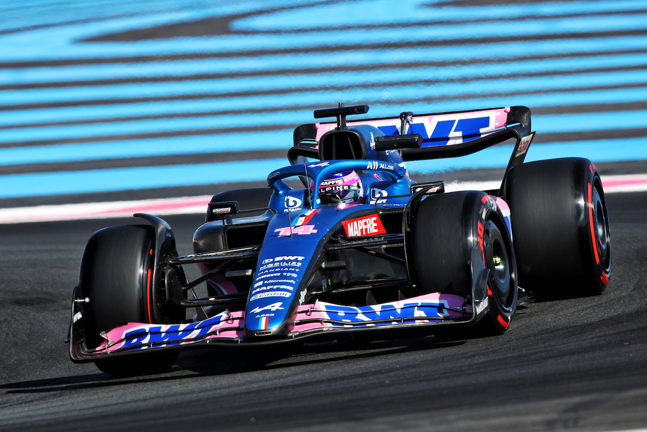 GP FRANCIA, Fernando Alonso (ESP) Alpine F1 Team A522.
22.07.2022. Formula 1 World Championship, Rd 12, French Grand Prix, Paul Ricard, France, Practice Day.
 - www.xpbimages.com, EMail: requests@xpbimages.com © Copyright: Coates / XPB Images
