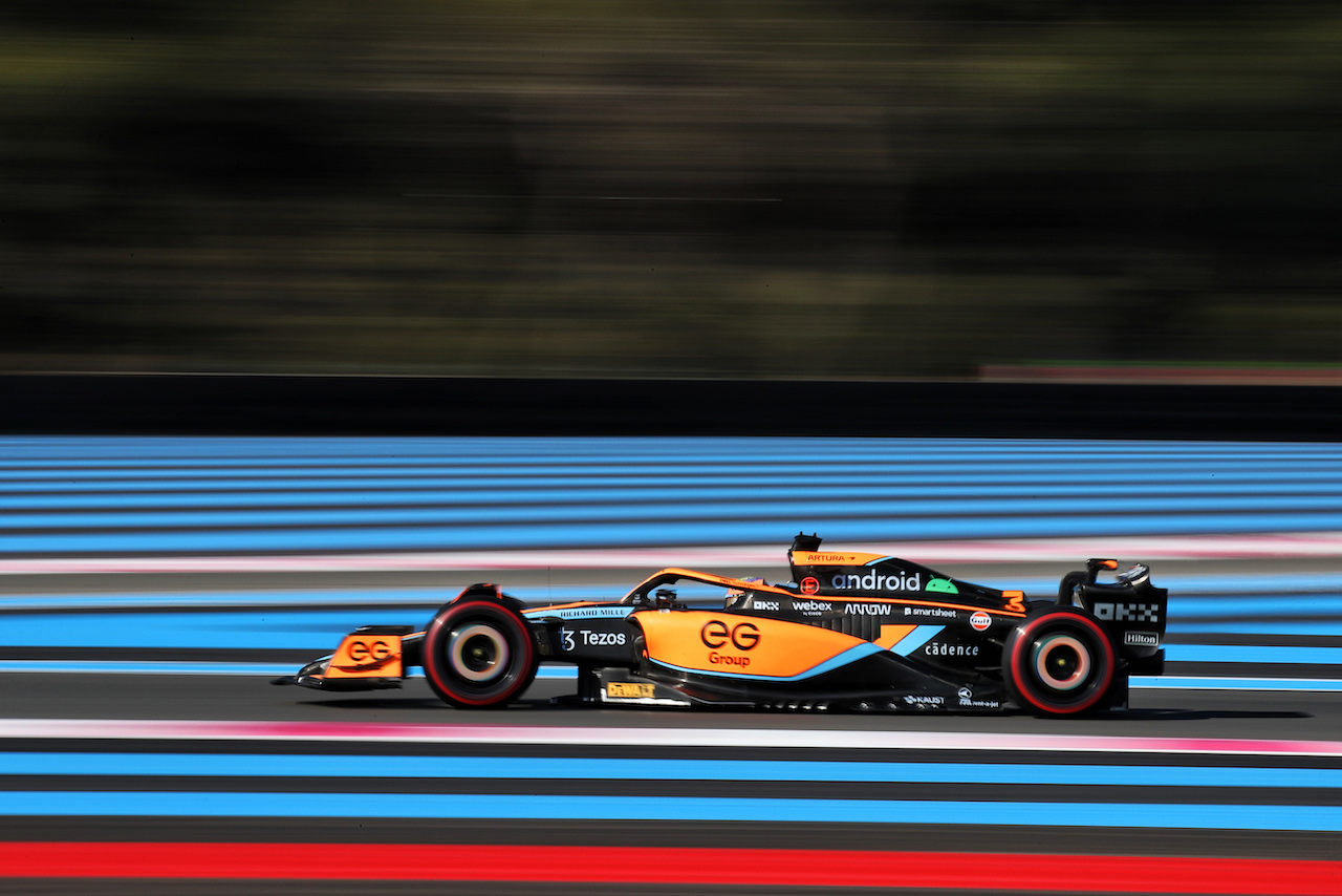 GP FRANCIA, Daniel Ricciardo (AUS) McLaren MCL36.
22.07.2022. Formula 1 World Championship, Rd 12, French Grand Prix, Paul Ricard, France, Practice Day.
 - www.xpbimages.com, EMail: requests@xpbimages.com © Copyright: Coates / XPB Images