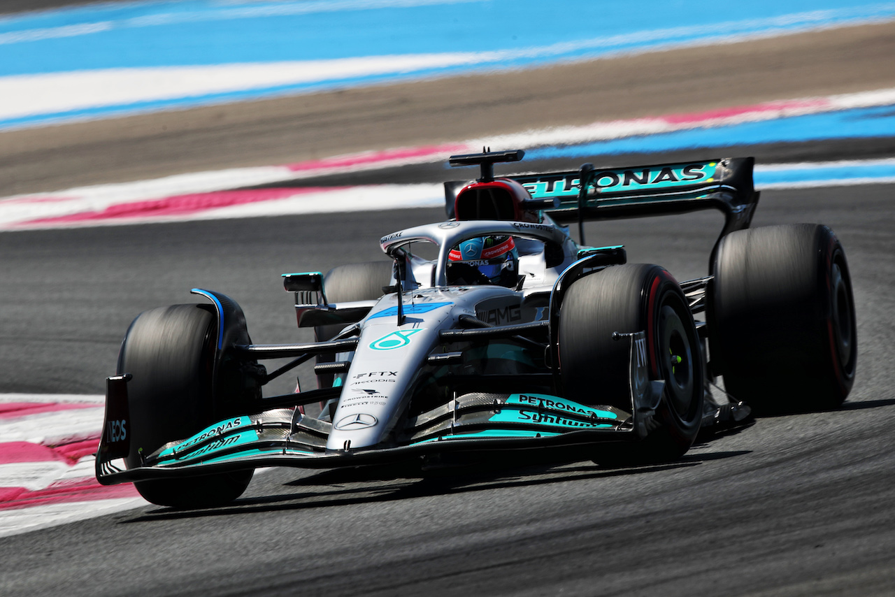 GP FRANCIA, George Russell (GBR) Mercedes AMG F1 W13.
22.07.2022. Formula 1 World Championship, Rd 12, French Grand Prix, Paul Ricard, France, Practice Day.
 - www.xpbimages.com, EMail: requests@xpbimages.com © Copyright: Coates / XPB Images