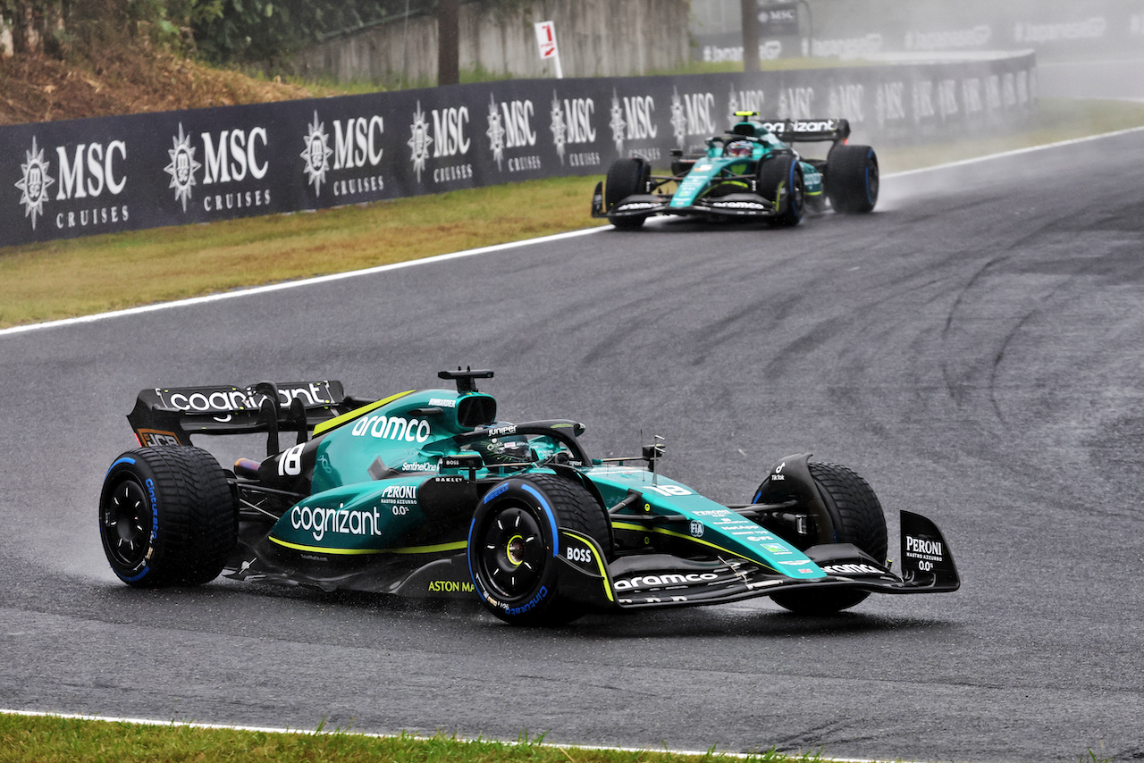 GP GIAPPONE, Lance Stroll (CDN) Aston Martin F1 Team AMR22.
09.10.2022. Formula 1 World Championship, Rd 18, Japanese Grand Prix, Suzuka, Japan, Gara Day.
 - www.xpbimages.com, EMail: requests@xpbimages.com © Copyright: Coates / XPB Images