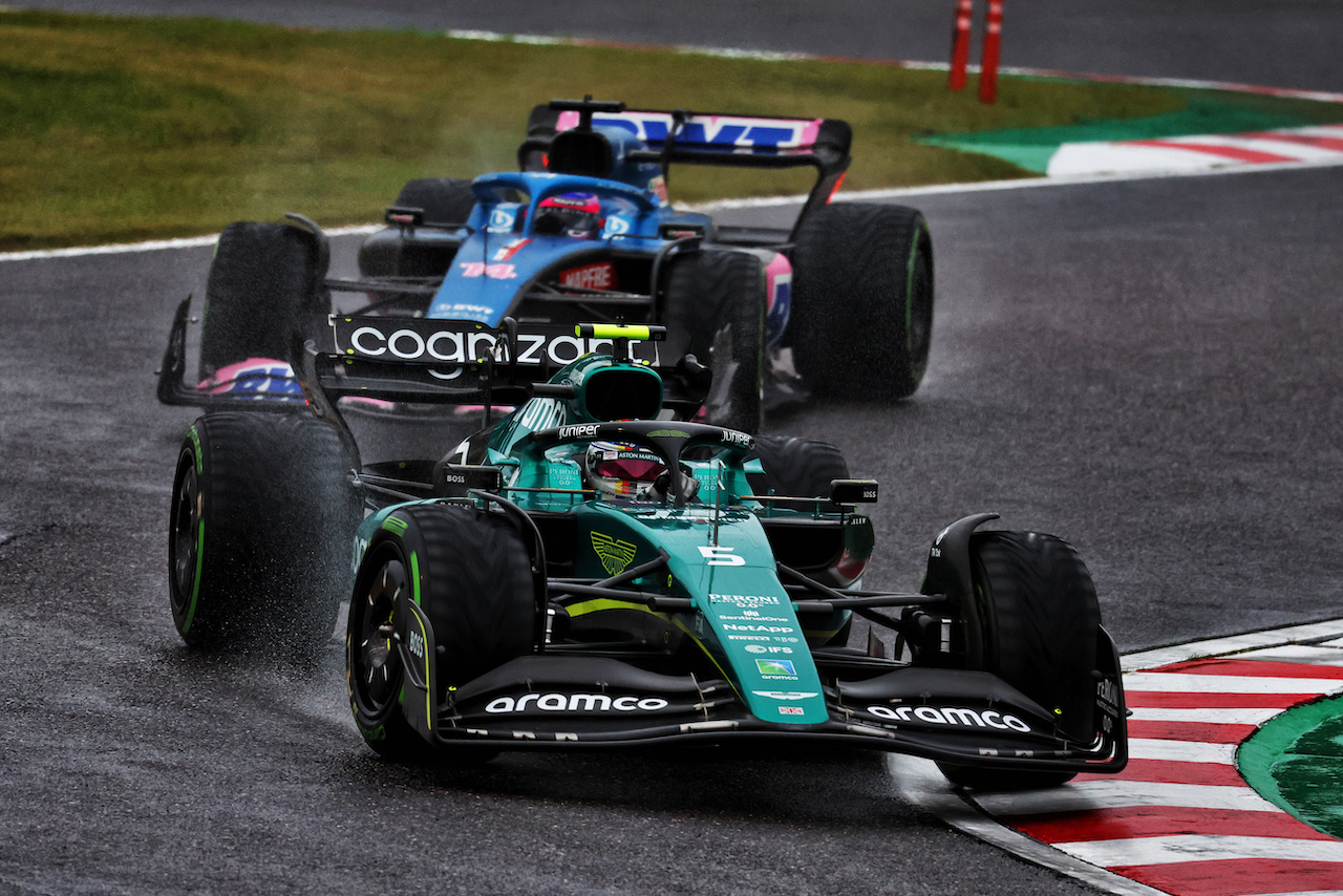 GP GIAPPONE, Sebastian Vettel (GER) Aston Martin F1 Team AMR22.
09.10.2022. Formula 1 World Championship, Rd 18, Japanese Grand Prix, Suzuka, Japan, Gara Day.
 - www.xpbimages.com, EMail: requests@xpbimages.com © Copyright: Coates / XPB Images