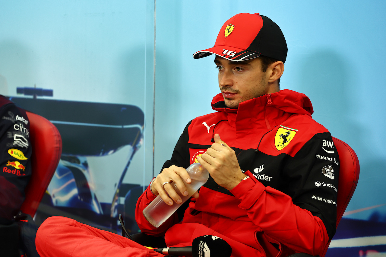 GP GIAPPONE, Charles Leclerc (MON) Ferrari in the post race FIA Press Conference.
09.10.2022. Formula 1 World Championship, Rd 18, Japanese Grand Prix, Suzuka, Japan, Gara Day.
- www.xpbimages.com, EMail: requests@xpbimages.com © Copyright: Batchelor / XPB Images