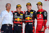 GP GIAPPONE, The podium (L to R): Charles Leclerc (MON) Ferrari, second; Sergio Perez (MEX) Red Bull Racing, vincitore; Carlos Sainz Jr (ESP) Ferrari, third.
09.10.2022. Formula 1 World Championship, Rd 18, Japanese Grand Prix, Suzuka, Japan, Gara Day.
- www.xpbimages.com, EMail: requests@xpbimages.com © Copyright: Batchelor / XPB Images