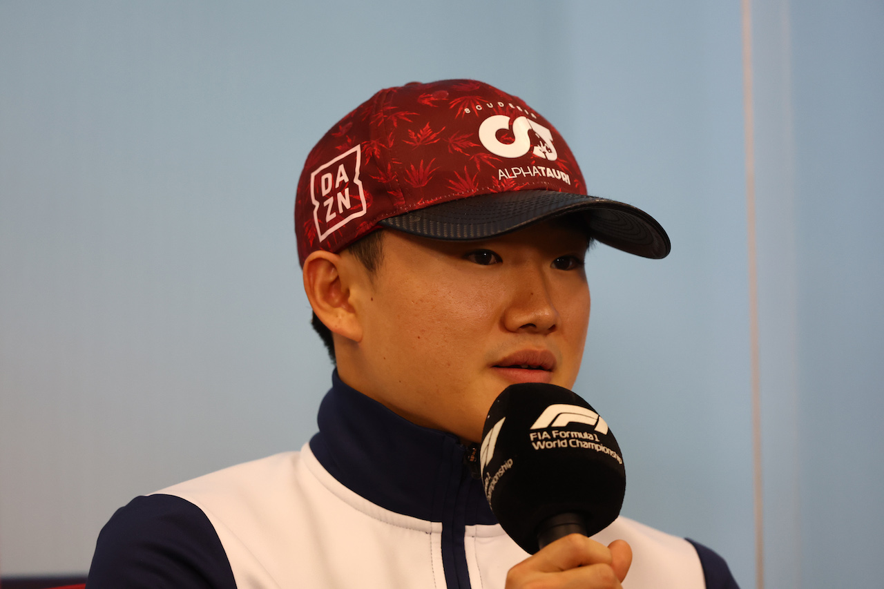 GP GIAPPONE, Yuki Tsunoda (JPN) AlphaTauri in the FIA Press Conference.
06.10.2022. Formula 1 World Championship, Rd 18, Japanese Grand Prix, Suzuka, Japan, Preparation Day.
- www.xpbimages.com, EMail: requests@xpbimages.com © Copyright: XPB Images