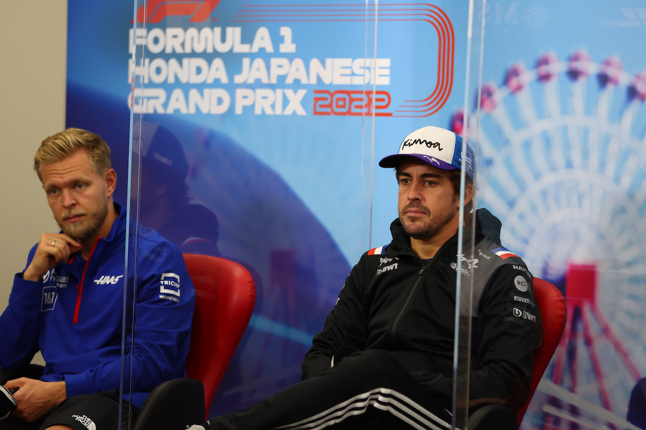 GP GIAPPONE, Fernando Alonso (ESP) Alpine F1 Team in the FIA Press Conference.
06.10.2022. Formula 1 World Championship, Rd 18, Japanese Grand Prix, Suzuka, Japan, Preparation Day.
- www.xpbimages.com, EMail: requests@xpbimages.com © Copyright: XPB Images