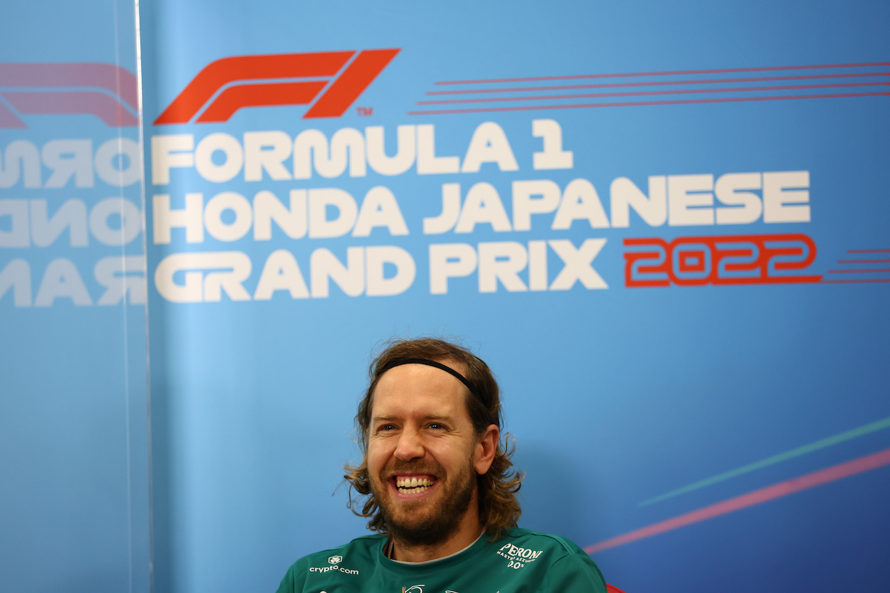 GP GIAPPONE, Sebastian Vettel (GER) Aston Martin F1 Team in the FIA Press Conference.
06.10.2022. Formula 1 World Championship, Rd 18, Japanese Grand Prix, Suzuka, Japan, Preparation Day.
- www.xpbimages.com, EMail: requests@xpbimages.com © Copyright: XPB Images