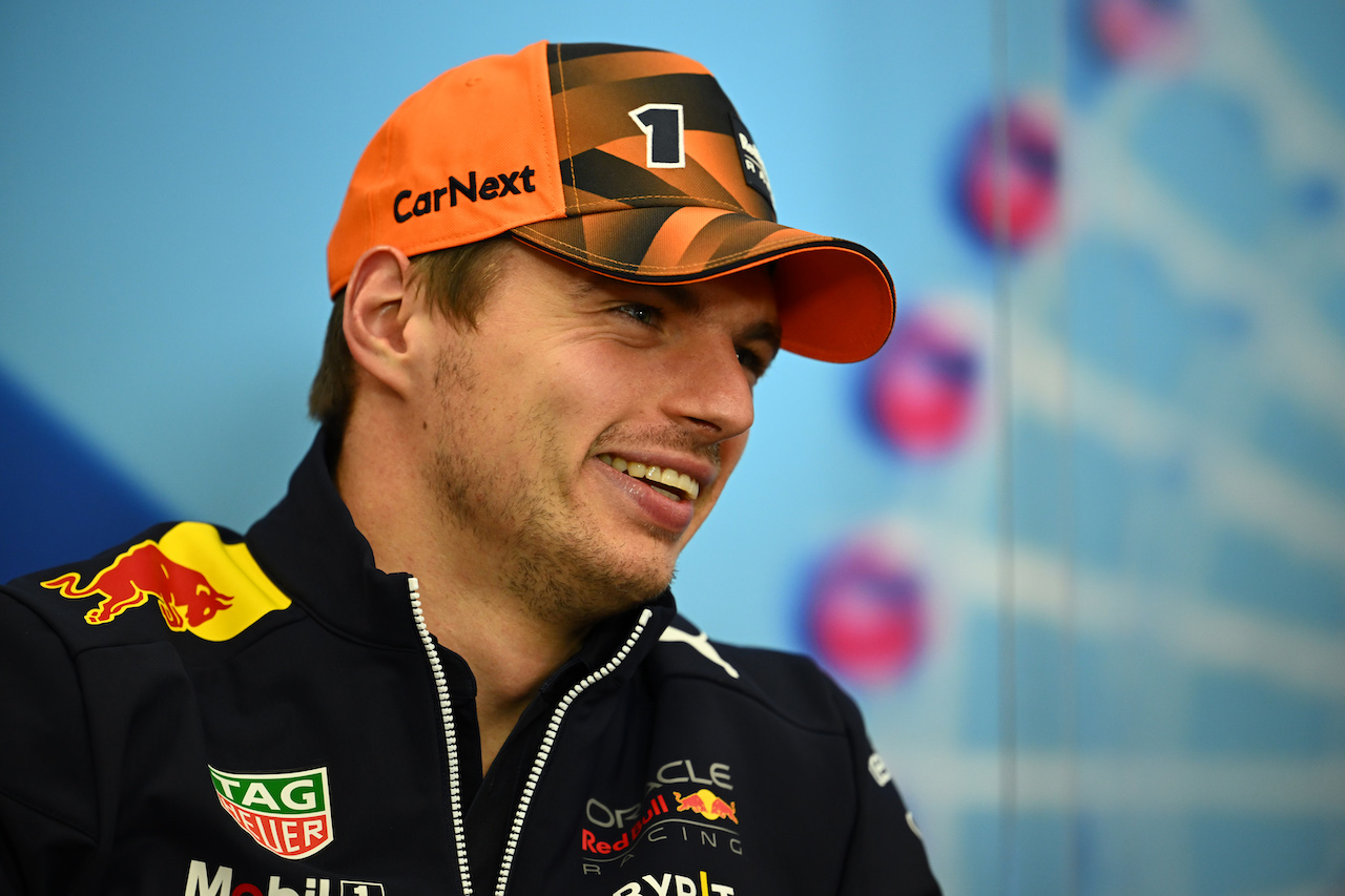 GP GIAPPONE, Max Verstappen (NLD) Red Bull Racing in the FIA Press Conference.
06.10.2022. Formula 1 World Championship, Rd 18, Japanese Grand Prix, Suzuka, Japan, Preparation Day.
- www.xpbimages.com, EMail: requests@xpbimages.com © Copyright: XPB Images