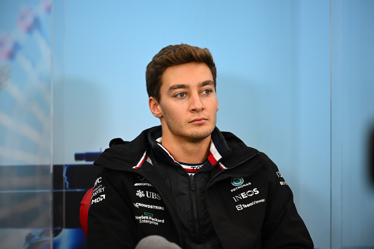 GP GIAPPONE, George Russell (GBR) Mercedes AMG F1 in the FIA Press Conference.
06.10.2022. Formula 1 World Championship, Rd 18, Japanese Grand Prix, Suzuka, Japan, Preparation Day.
- www.xpbimages.com, EMail: requests@xpbimages.com © Copyright: XPB Images