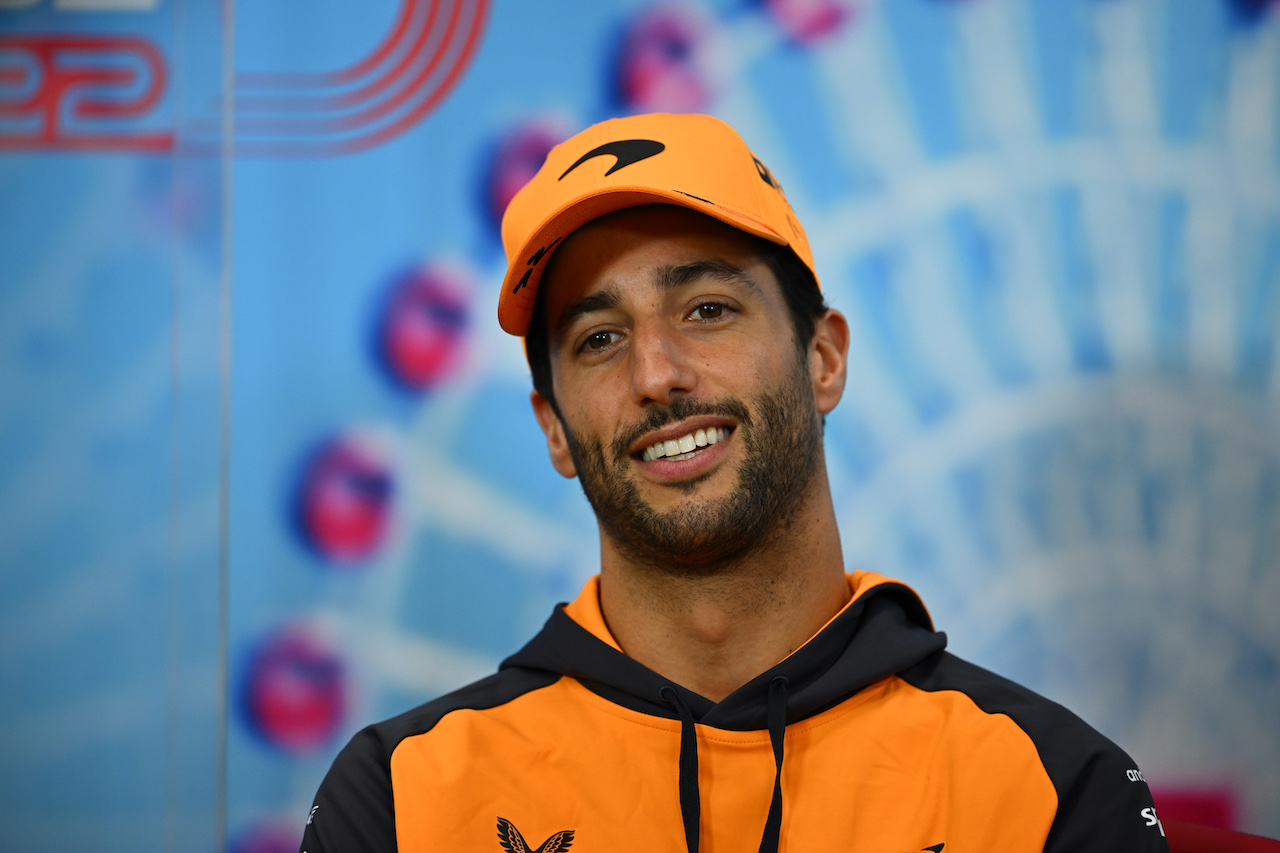GP GIAPPONE, Daniel Ricciardo (AUS) McLaren in the FIA Press Conference.
06.10.2022. Formula 1 World Championship, Rd 18, Japanese Grand Prix, Suzuka, Japan, Preparation Day.
- www.xpbimages.com, EMail: requests@xpbimages.com © Copyright: XPB Images