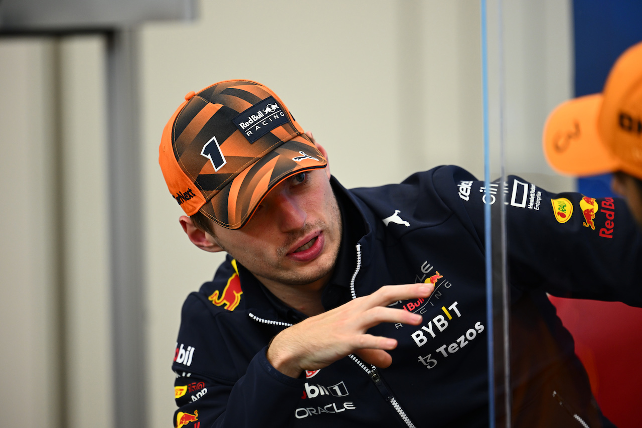 GP GIAPPONE, Max Verstappen (NLD) Red Bull Racing in the FIA Press Conference.
06.10.2022. Formula 1 World Championship, Rd 18, Japanese Grand Prix, Suzuka, Japan, Preparation Day.
- www.xpbimages.com, EMail: requests@xpbimages.com © Copyright: XPB Images