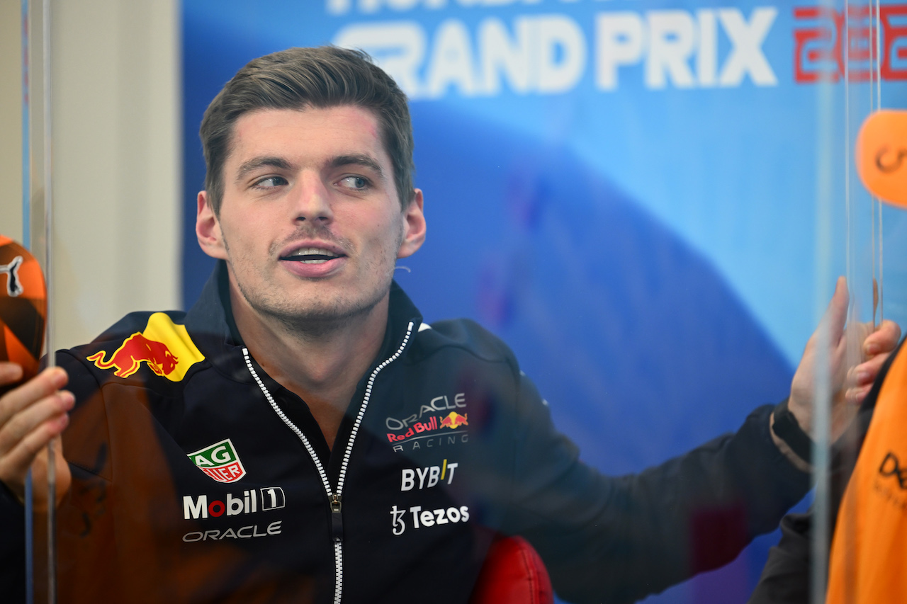 GP GIAPPONE, Max Verstappen (NLD) Red Bull Racing in the FIA Press Conference.
06.10.2022. Formula 1 World Championship, Rd 18, Japanese Grand Prix, Suzuka, Japan, Preparation Day.
- www.xpbimages.com, EMail: requests@xpbimages.com © Copyright: XPB Images