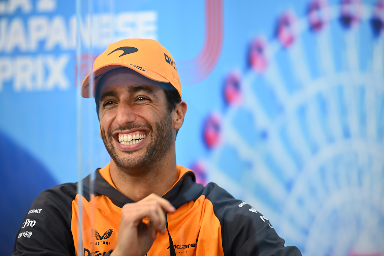 GP GIAPPONE, Daniel Ricciardo (AUS) McLaren in the FIA Press Conference.
06.10.2022. Formula 1 World Championship, Rd 18, Japanese Grand Prix, Suzuka, Japan, Preparation Day.
- www.xpbimages.com, EMail: requests@xpbimages.com © Copyright: XPB Images
