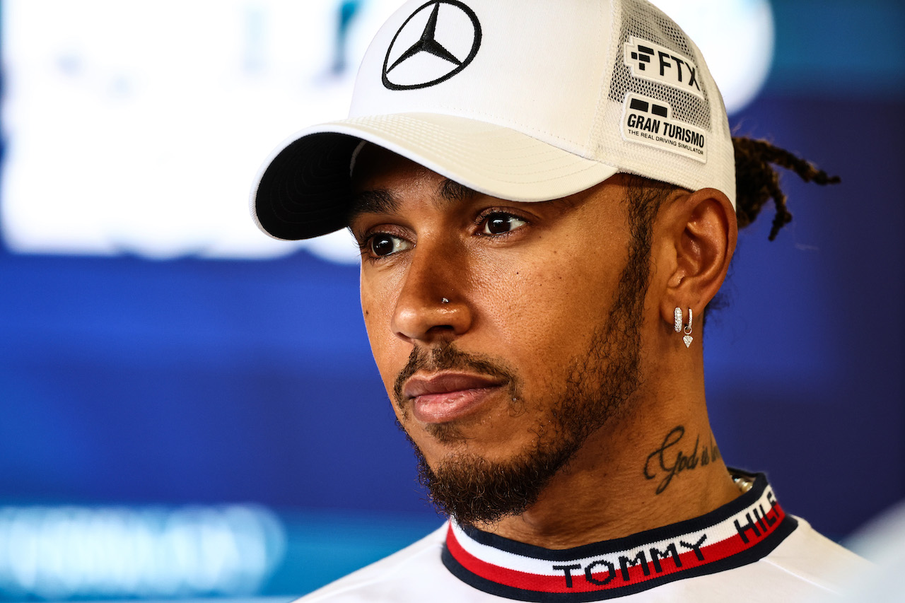 GP GIAPPONE, Lewis Hamilton (GBR), Mercedes AMG F1  
06.10.2022. Formula 1 World Championship, Rd 18, Japanese Grand Prix, Suzuka, Japan, Preparation Day.
- www.xpbimages.com, EMail: requests@xpbimages.com ¬© Copyright: Charniaux / XPB Images