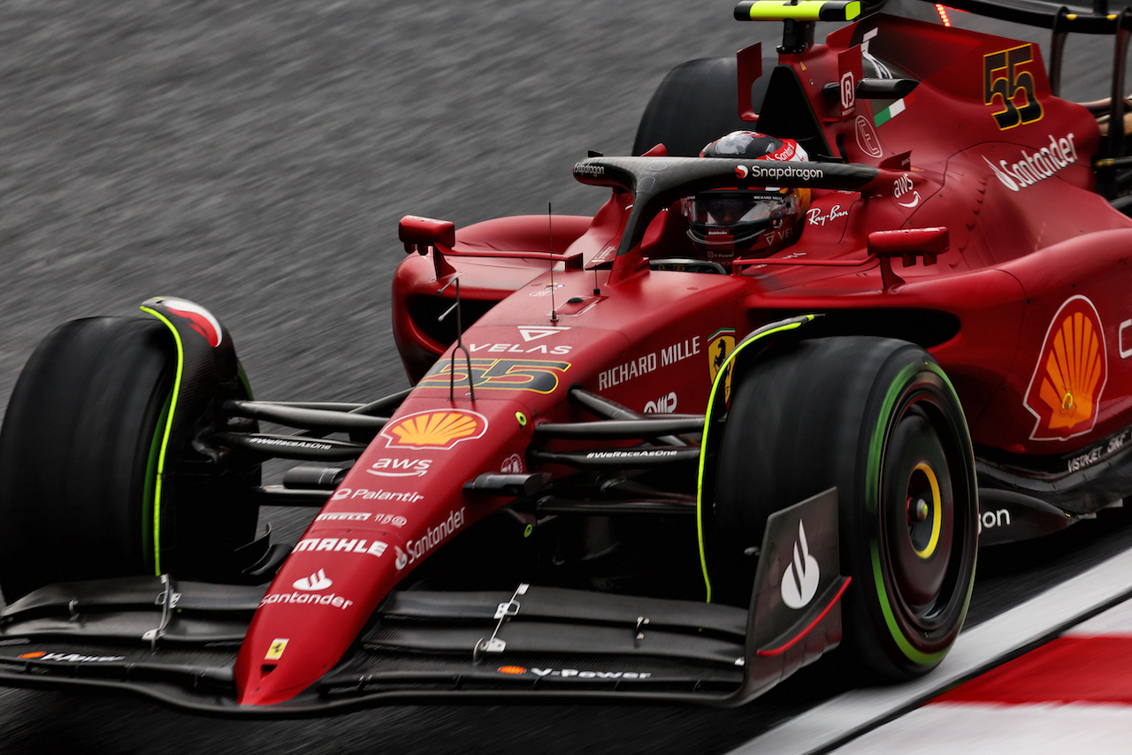 GP GIAPPONE, Carlos Sainz Jr (ESP) Ferrari F1-75.
07.10.2022. Formula 1 World Championship, Rd 18, Japanese Grand Prix, Suzuka, Japan, Practice Day.
 - www.xpbimages.com, EMail: requests@xpbimages.com © Copyright: Coates / XPB Images