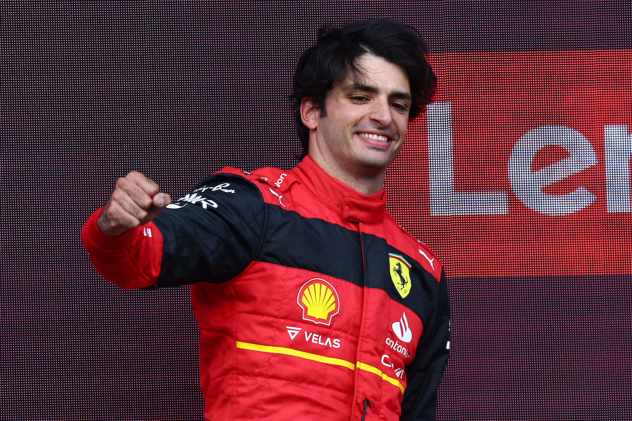 GP GRAN BRETAGNA, 1st place Carlos Sainz Jr (ESP) Ferrari F1-75.
03.07.2022. Formula 1 World Championship, Rd 10, British Grand Prix, Silverstone, England, Gara Day.
- www.xpbimages.com, EMail: requests@xpbimages.com © Copyright: Batchelor / XPB Images