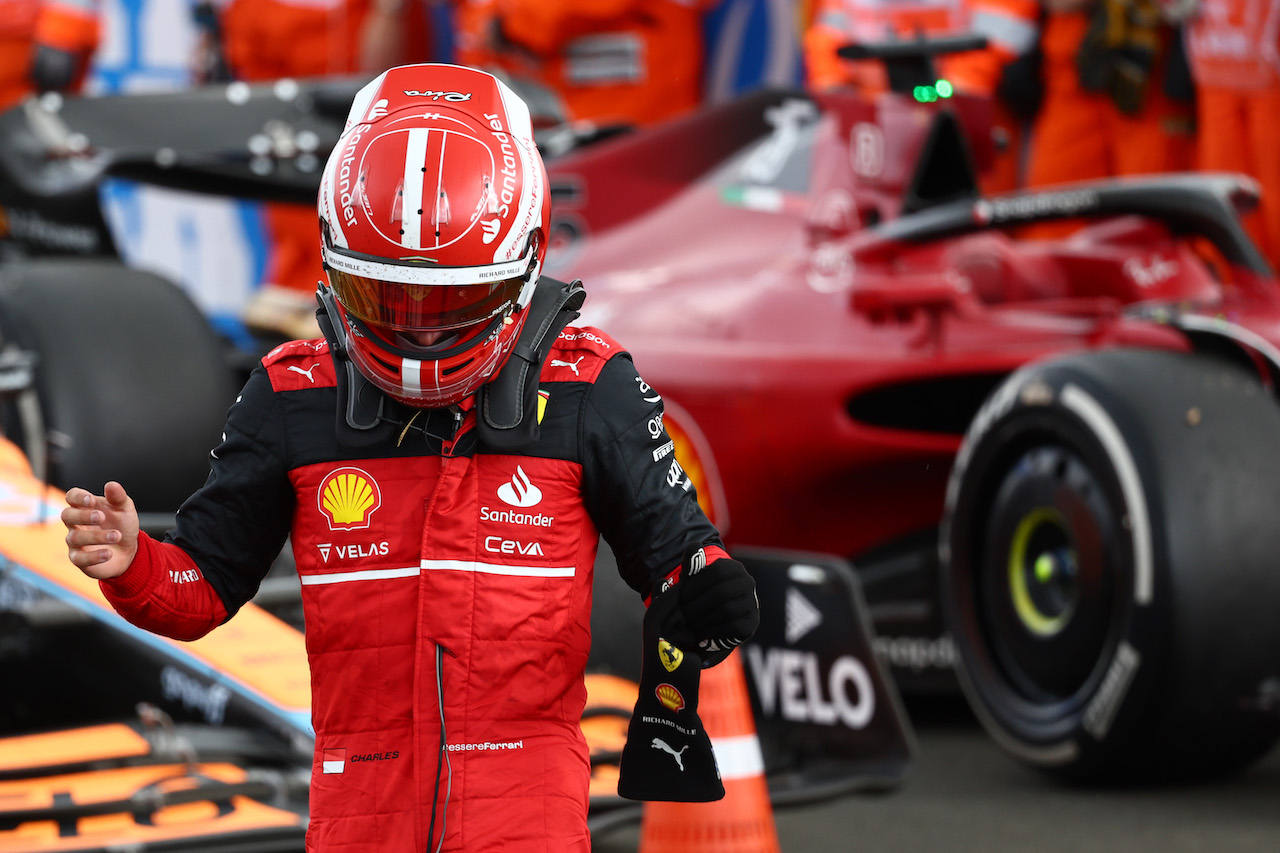GP GRAN BRETAGNA, Charles Leclerc (MON) Ferrari F1-75.
03.07.2022. Formula 1 World Championship, Rd 10, British Grand Prix, Silverstone, England, Gara Day.
- www.xpbimages.com, EMail: requests@xpbimages.com ¬© Copyright: Batchelor / XPB Images