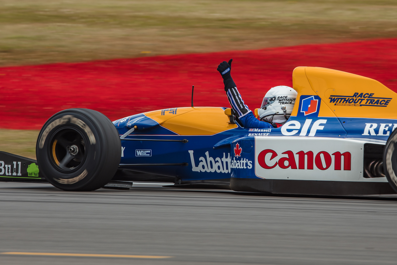 GP GRAN BRETAGNA, Sebastian Vettel (GER) Aston Martin F1 Team runs his Williams FW14B driven in 1992 by Nigel Mansell (GBR).
03.07.2022. Formula 1 World Championship, Rd 10, British Grand Prix, Silverstone, England, Gara Day.
- www.xpbimages.com, EMail: requests@xpbimages.com © Copyright: Bearne / XPB Images