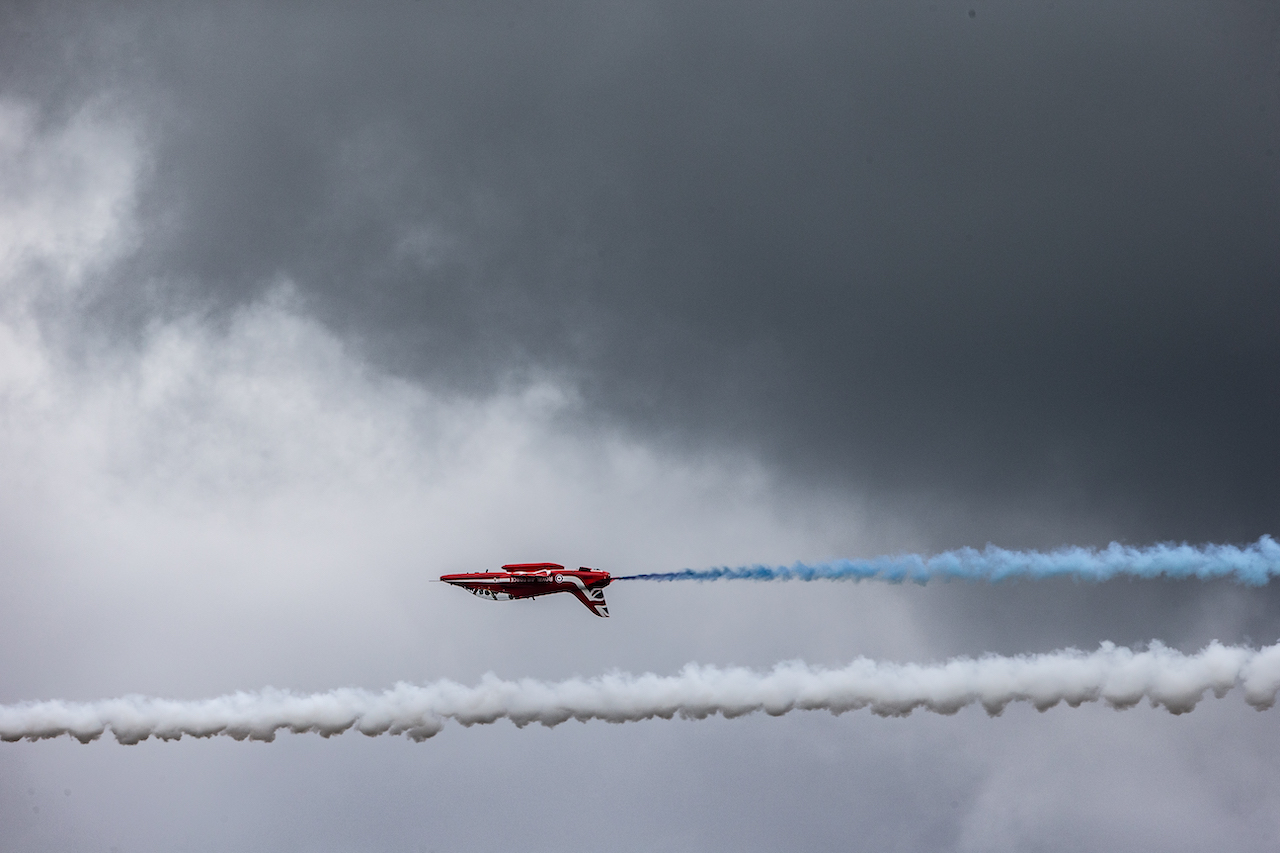 GP GRAN BRETAGNA, Circuit Atmosfera - Red Arrows.
03.07.2022. Formula 1 World Championship, Rd 10, British Grand Prix, Silverstone, England, Gara Day.
- www.xpbimages.com, EMail: requests@xpbimages.com © Copyright: Rew / XPB Images