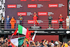 GP GRAN BRETAGNA, The podium (L to R): Sergio Perez (MEX) Red Bull Racing, second; Carlos Sainz Jr (ESP) Ferrari, vincitore; Lewis Hamilton (GBR) Mercedes AMG F1, third.
03.07.2022. Formula 1 World Championship, Rd 10, British Grand Prix, Silverstone, England, Gara Day.
- www.xpbimages.com, EMail: requests@xpbimages.com © Copyright: Moy / XPB Images