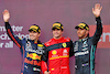 GP GRAN BRETAGNA, The podium (L to R): Sergio Perez (MEX) Red Bull Racing, second; Carlos Sainz Jr (ESP) Ferrari, vincitore; Lewis Hamilton (GBR) Mercedes AMG F1, third.
03.07.2022. Formula 1 World Championship, Rd 10, British Grand Prix, Silverstone, England, Gara Day.
- www.xpbimages.com, EMail: requests@xpbimages.com © Copyright: Moy / XPB Images