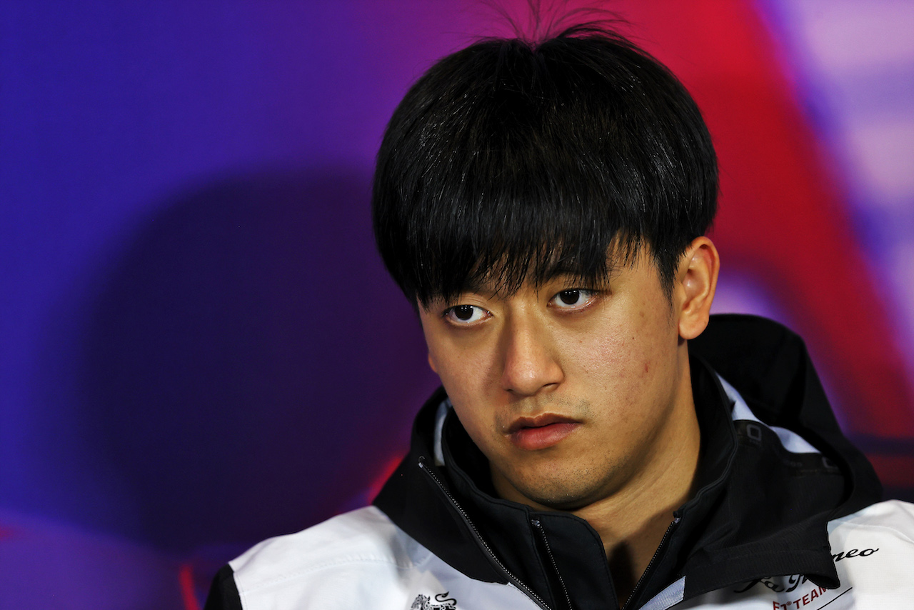 GP GRAN BRETAGNA, Guanyu Zhou (CHN) Alfa Romeo F1 Team in the FIA Press Conference.
30.06.2022. Formula 1 World Championship, Rd 10, British Grand Prix, Silverstone, England, Preparation Day.
- www.xpbimages.com, EMail: requests@xpbimages.com © Copyright: Moy / XPB Images