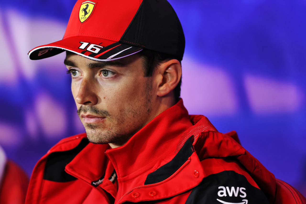 GP GRAN BRETAGNA, Charles Leclerc (MON) Ferrari in the FIA Press Conference.
30.06.2022. Formula 1 World Championship, Rd 10, British Grand Prix, Silverstone, England, Preparation Day.
- www.xpbimages.com, EMail: requests@xpbimages.com © Copyright: Moy / XPB Images