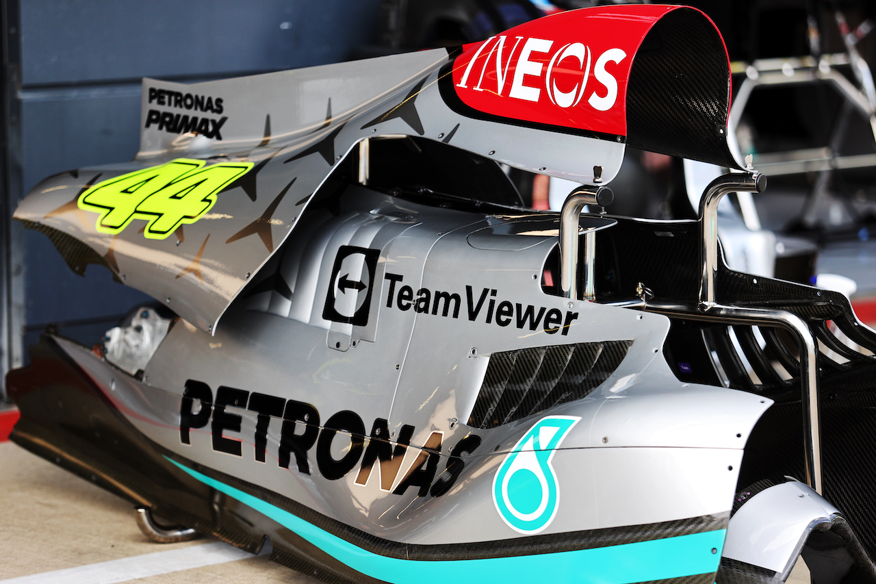 GP GRAN BRETAGNA, Lewis Hamilton (GBR) Mercedes AMG F1 W13 - bodywork.
30.06.2022. Formula 1 World Championship, Rd 10, British Grand Prix, Silverstone, England, Preparation Day.
- www.xpbimages.com, EMail: requests@xpbimages.com © Copyright: Davenport / XPB Images