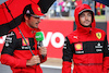 GP GRAN BRETAGNA, (L to R): Carlos Sainz Jr (ESP) Ferrari with team mate Charles Leclerc (MON) Ferrari..
30.06.2022. Formula 1 World Championship, Rd 10, British Grand Prix, Silverstone, England, Preparation Day.
 - www.xpbimages.com, EMail: requests@xpbimages.com © Copyright: Coates / XPB Images