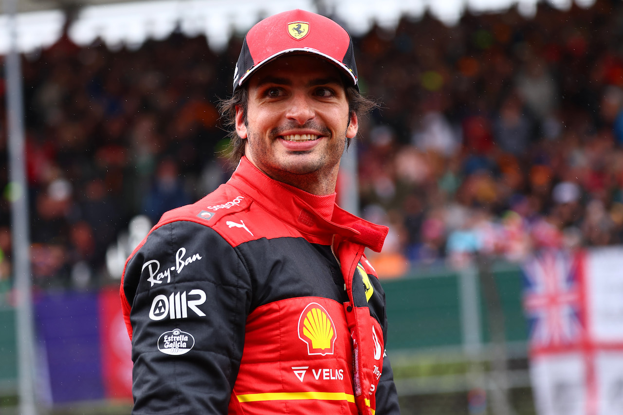 GP GRAN BRETAGNA, Pole for Carlos Sainz Jr (ESP) Ferrari F1-75.
02.07.2022. Formula 1 World Championship, Rd 10, British Grand Prix, Silverstone, England, Qualifiche Day.
- www.xpbimages.com, EMail: requests@xpbimages.com ¬© Copyright: Batchelor / XPB Images
