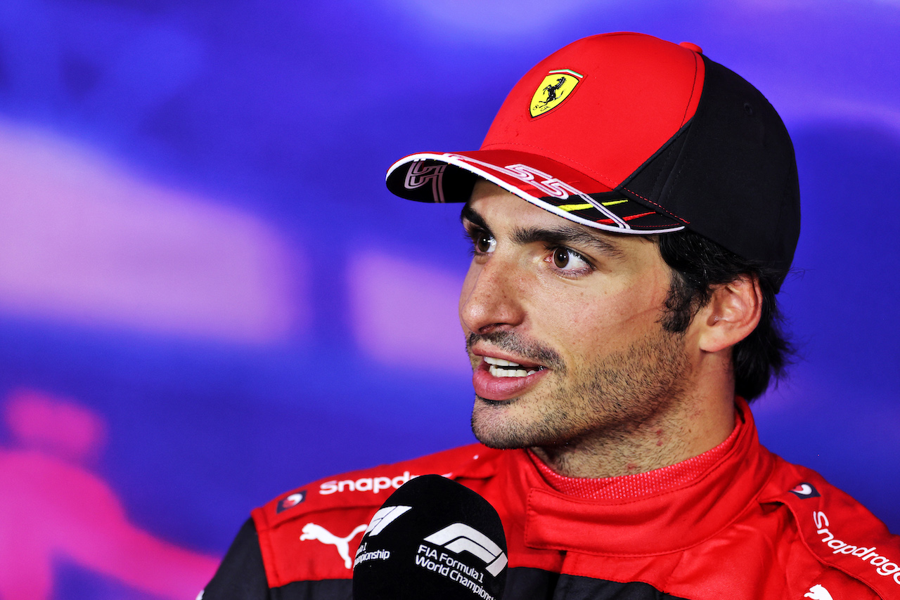 GP GRAN BRETAGNA, Pole sitter Carlos Sainz Jr (ESP) Ferrari in the post qualifying FIA Press Conference.
02.07.2022. Formula 1 World Championship, Rd 10, British Grand Prix, Silverstone, England, Qualifiche Day.
- www.xpbimages.com, EMail: requests@xpbimages.com © Copyright: Davenport / XPB Images
